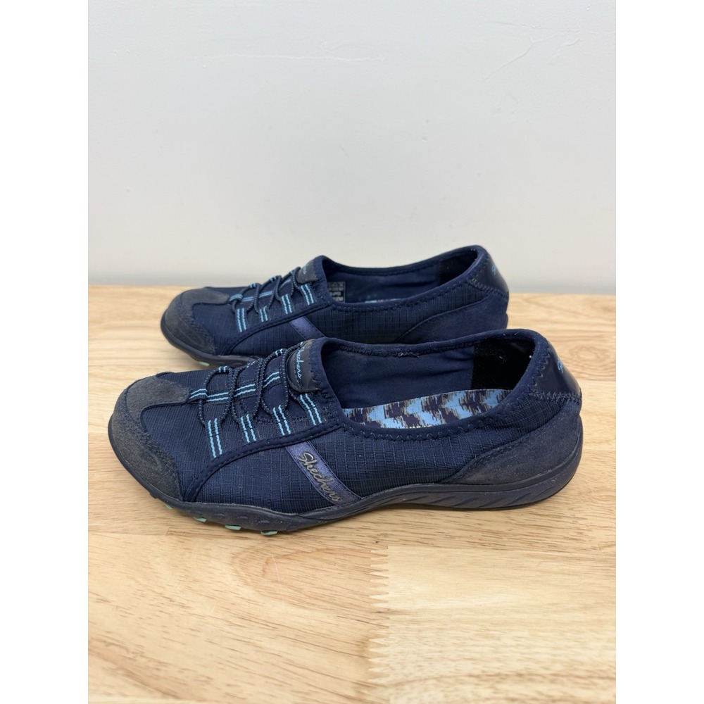 Skechers Women's Breathe Easy Good Life Slip On Navy Blue Size 7.5 #66